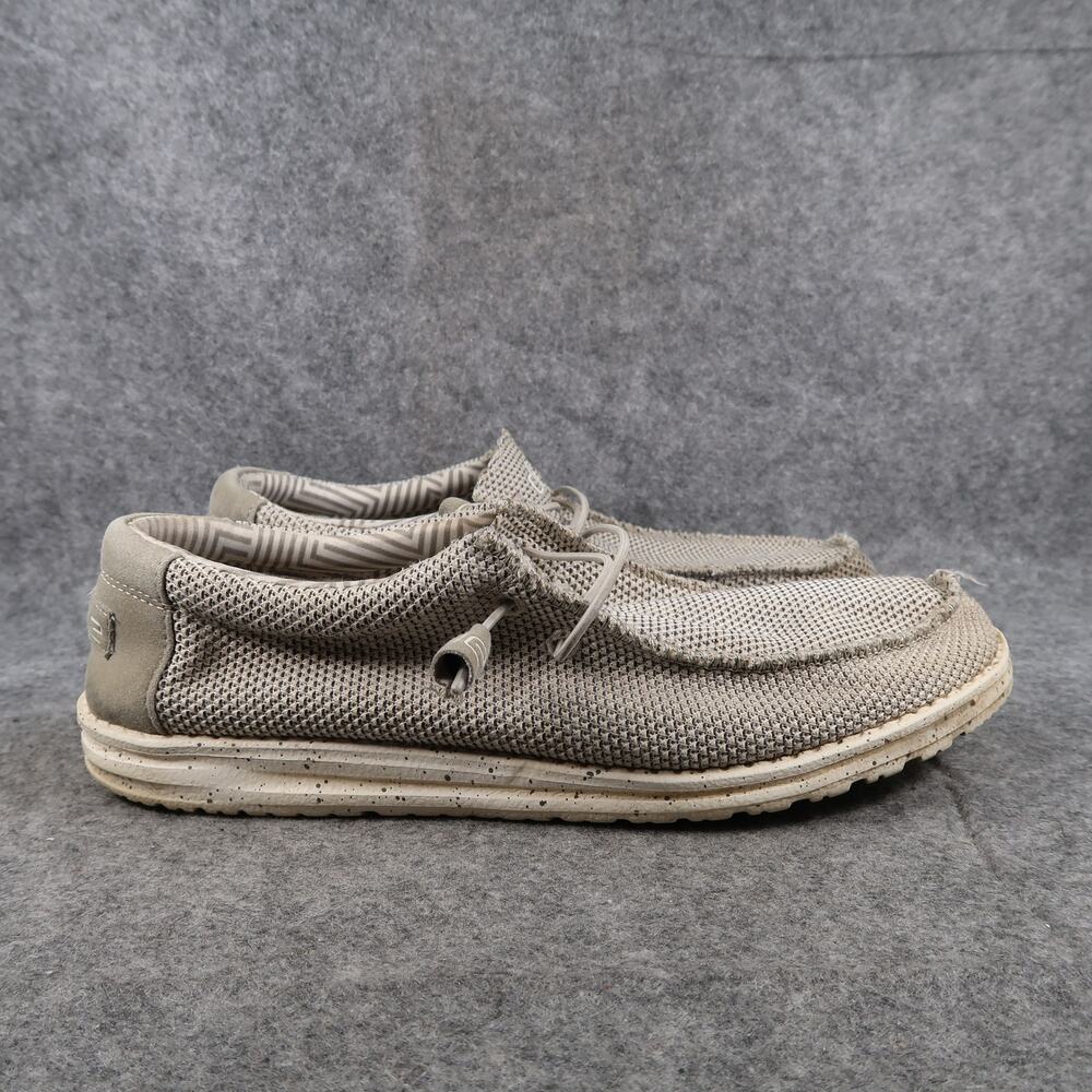 Hey Dude Shoes Mens 10 Casual Slip On Wally Sox Ash Moc Trainer Loafer Comfort